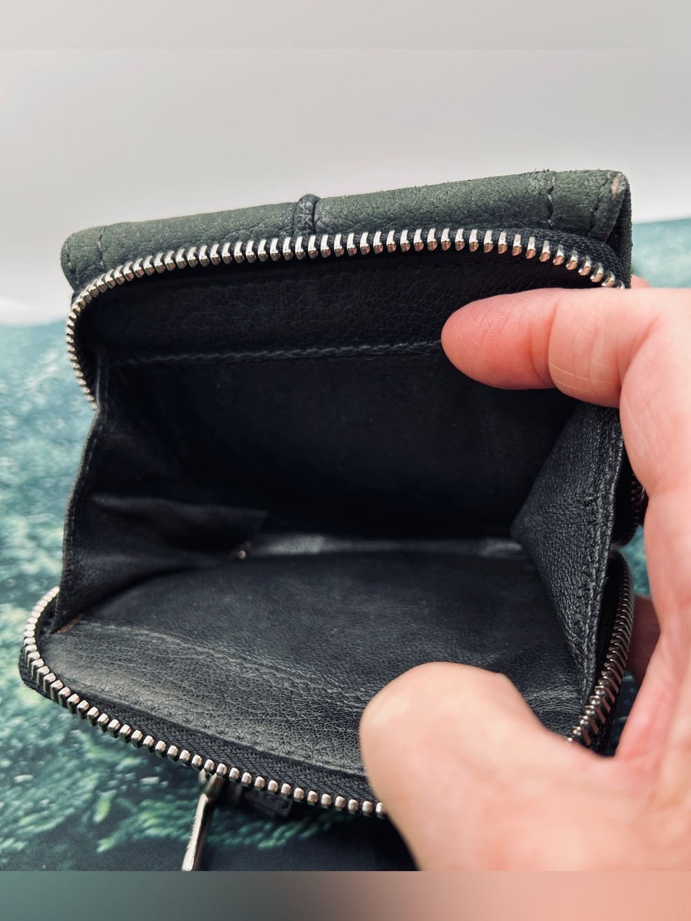 Authentic Chloé Black Grained Buffalo Leather Paddington Square Wallet VGC - Picture 8 of 15